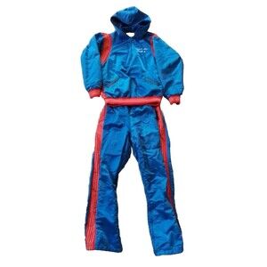 Vintage Wrestling Warm Ups Top & Bottoms Bears 1980's Quality Blue Red Retro